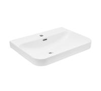 Meuble lavabo Swiss Aqua Technologies Fusion 60,5x46 cm blanc mat, trou pour robinet au milieu SATFUS6046MW