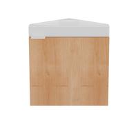 Vente-unique - Meuble Lave-Main d'angle Suspendu Naturel Clair - 56 cm - MANODO