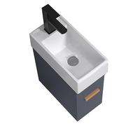 Meuble Lave Main Wc Lave Main Wc Avec Meuble Vanité De Salle De Bain Avec Évier Combo Armoire Murale Combo Ensemble Armoire À Salle De Bain Unique Moderne Pour Petit Espace - Facile À Installer - Robi