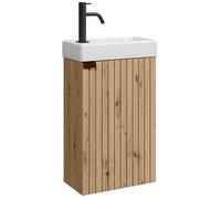 Meuble Lave-mains Bosco Chêne 40x22 cm Meuble de rangement Meuble d'évier