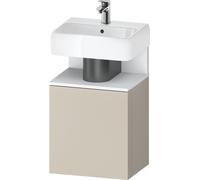 Meuble Lave-Mains Duravit Qatego porte droite 440x350mm Blanc Mat/Taupe Super Mat QA4076R18830000