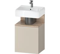 Meuble Lave-Mains Duravit Qatego porte droite 440x350mm Chêne Marbré Mat/Taupe Super Mat QA4076R55830000
