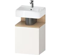 Meuble Lave-Mains Duravit Qatego porte droite 440x350mm Chêne Naturel Mat/Blanc Super Mat QA4076R30840000