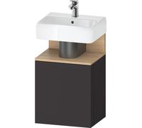 Meuble Lave-Mains Duravit Qatego porte droite 440x350mm Chêne Naturel Mat/Graphite Super Mat QA4076R30800000