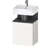 Meuble Lave-Mains Duravit Qatego porte droite 440x350mm Graphite Mat/Blanc Super Mat QA4076R49840000