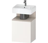 Meuble Lave-Mains Duravit Qatego porte droite 440x350mm Taupe Mat/Blanc Super Mat QA4076R91840000