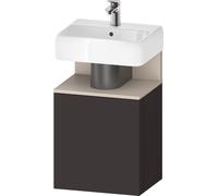 Meuble Lave-Mains Duravit Qatego porte droite 440x350mm Taupe Mat/Graphite Super Mat QA4076R91800000