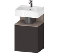 Meuble Lave-Mains Duravit Qatego porte gauche 440x350mm Basalte Mat/Graphite Super Mat QA4076L43800000