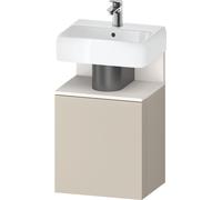Meuble Lave-Mains Duravit Qatego porte gauche 440x350mm Blanc Super Mat/Taupe Super Mat QA4076L84830000