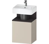 Meuble Lave-Mains Duravit Qatego porte gauche 440x350mm Graphite Super Mat/Taupe Super Mat QA4076L80830000