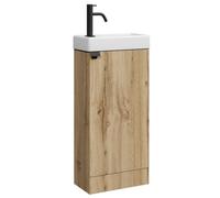 Meuble Lave-mains Orion 40 x 22 cm - Chêne clair - Meuble lavabo avec vasque