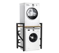 Meuble Machine à Laver et Seche Linge, Superposition Lave Linge Seche Linge, Meuble Machine à Laver 3 Réglable en Hauteur,73x63x101