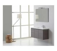 MEUBLE MANHATTAN GRIS POUR SALLE DE BAINS DE 90 cm CHARNIÈRES À DROITE AVEC PORTES