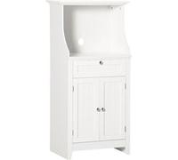 Meuble micro-ondes - HOMCOM - armoire pour cuisine avec 1 tiroir 2 portes rangement mobilier - MDF - 60x40x122,5cm - blanc