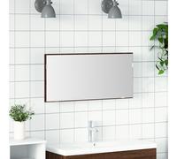 Meuble Miroir de Salle de Bain vidaXL avec Lumière LED Chêne Brun 80x37 cm