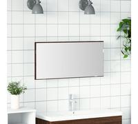 Meuble Miroir de Salle de Bain vidaXL avec Lumière LED Chêne Brun 80x37 cm