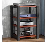 Meuble multimédia audiovisuel à 5 Niveaux pour Maison connectée - Meuble stéréo Tour Ouvert pour Rangement Audio-vidéo, Console de Jeux et étagères DV