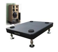Meuble multimédia AV à 1 Niveau, Petit Support Tour Audio, Support stéréo HiFi, Support pour Lecteur CD, étagère d'angle avec roulettes pour Salon (Repose-Pieds, 19 x 24 cm)