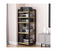 Meuble multimédia AV de 140 cm de haut - Tour audio moderne à 5 niveaux pour salon de jeux et d'enregistrement - Meuble TV d'angle en bois Pomelo H55,1 cm