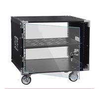 Meuble multimédia AV mobile avec roulettes - Armoire stéréo à 4 niveaux avec porte transparente - Étagère d'angle pour équipement audio-visuel - Étagère audio-vidéo - Hauteur : 70 cm
