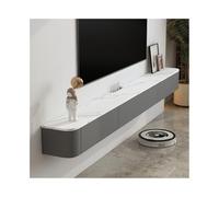 Meuble multimédia Console multimédia Flottante Murale avec Bureau Rock Board pour Le Salon(Grigio,240x24x19cm)