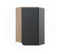 Meuble mural d'angle Karen, 42.4x75cm avec porte et compartiments ouverts, Sonoma/Anthracite, Vicco 51967