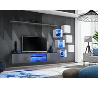 Meuble mural design de luxe Gris Mur Étagère Meuble mural Garniture JVmoebel