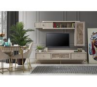 Meuble mural design moderne de luxe Étagères en bois Meubles de salon élégants