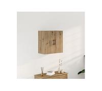 vidaXL Meuble mural Chêne artisanal 60×31,5×60 cm – Moderne, rangement abondant