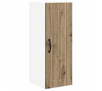 Meuble mural Lucca - vidaXL - caisson mural - bois d'ingénierie - chêne artisanal - 30 x 31 x 80 cm - 1 porte - 3 étagères{iej70w}
