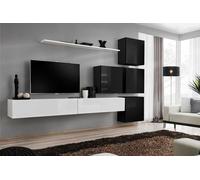 Meuble mural moderne Étagère murale Blanc Luxe Aménagement Designer Complet