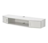 Meuble mural pour TV Tørring 18 x 110 x 30 cm blanc [en.casa] Blanc