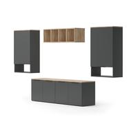 Meuble mural Wido, 5 pièces, Anthracite, Vicco