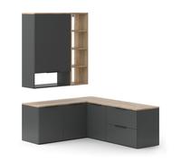 Vicco Meuble Mural Wido, Anthracite, 5 pièces, combinable avec d'autres éléments de la série Wido