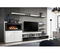 Meuble-paroi 2x support TV+3x étagère+2x étagère+commode 8pcs. JVmoebel