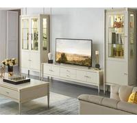 Meuble-paroi design Sideboard 2x Armoire rtv Lowboard Buffet 3 pièces Set Vitrine
