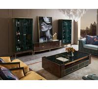 Meuble-paroi design Sideboard 2x Vitrine rtv Lowboard Buffet 3 pcs. Set Meubles-paroi