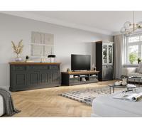 Meuble-paroi en bois Commode + RTV Sideboard Meubles de campagne italiens 3pcs Set Nouveau