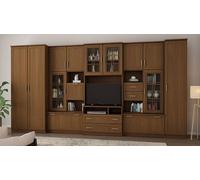 Meuble-paroi Lena - beaucoup d'espace de rangement et un design moderne en Arctic White avec des ferrures Premium