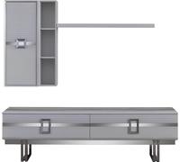 Meuble-paroi moderne Salon Composé de 4 pièces en blanc Ekclusive Meubles-parois