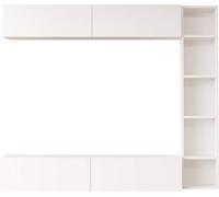 Meuble-paroi Rebecca Mobili Kadab 143,5x169x26 Panneau de particules Blanc Moderne SET 3 pcs