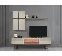 Meuble-paroi Sideboard avec cheminée Armoire électrique tv Stands rtv Meubles-parois Console