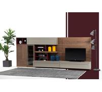 Meuble-paroi Support TV Bois moderne Marron Salon JVmoebel