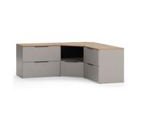 Vicco Meuble-paroi Wido Grège | 2 pièces, adapté à la fixation murale et combinable avec d'autres modules