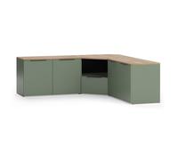 Meuble-paroi Wido, 3 parties, Vert, Vicco 58552