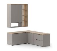 Vicco Meuble-paroi Wido, Grège, 5 Parties