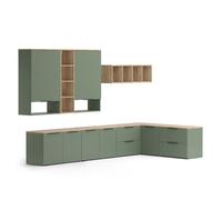 Meuble-paroi Wido, 9 parties, Vert, Vicco 57458