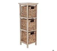 MEUBLE PAULOWNIA 3 PANIERS JACINTHE - NATUREL - Tendance