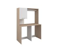 Meuble pour 2 machines à laver avec penderie et placard - L129 x H184 cm - ARNEKO