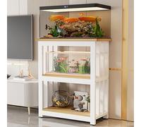 Meuble pour aquarium - Étagère en acier à plusieurs niveaux pour grands aquariums - Panneau réglable pour aquarium - Table de terrarium pour la maison/le bureau
